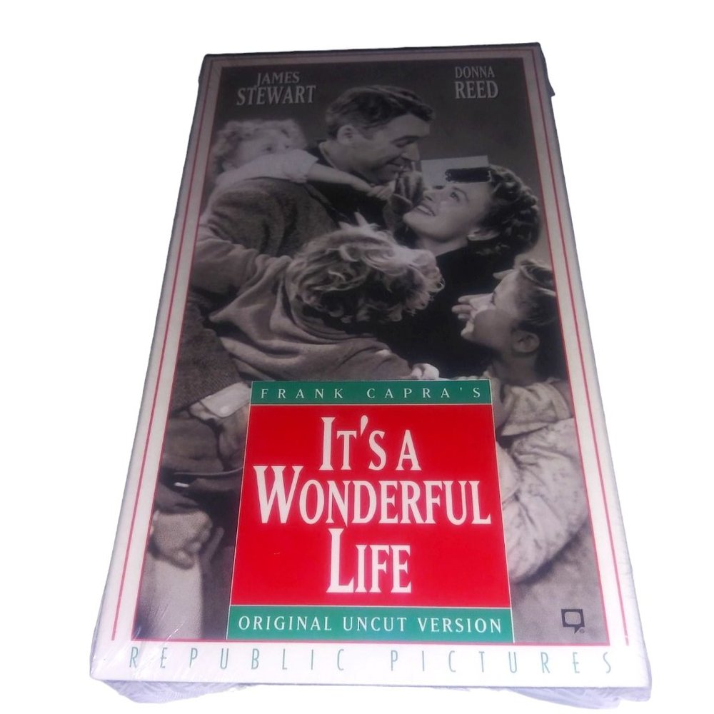 VTG It's a Wonderful Life VHS Sealed Tape 1993 Republic Pictures Holiday Movie